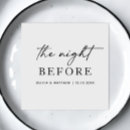 Zoek naar diner servetten De avond ervoor