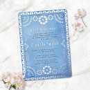 Recherche de bleu et argent invitations Quinceanera