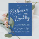 Recherche de modern couple invitations Bleu marine