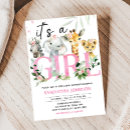 Recherche de animaux safari invitations Fille