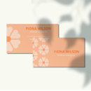Recherche de fleurs oranges cartes visite Customer