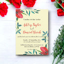 Recherche de vert rouge invitations Fleur sauvage