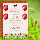 Recherche de ladybug 1ans anniversaire invitations Bug d'amour