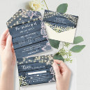 Recherche de bleu nuit mariage invitations Gypsophile