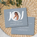 Recherche de bébé bloque invitations Bleu