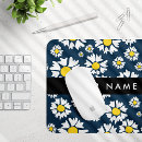 Recherche de marguerite blanche tapis souris Monogramme