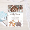 Recherche de watercolor woodland baby shower invitations Rustique