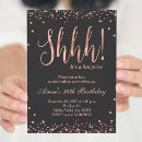 Recherche de rose gold surprise anniversaire invitations Moderne