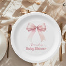Recherche de baby shower rose assiettes Fille