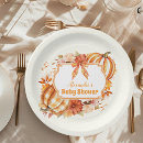 Recherche de floral baby shower assiettes Un peu citrouille
