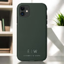 Recherche de vert foncé iphone coques Monogramme