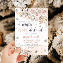 Recherche de gold 1ans anniversaire invitations Hiver onederland
