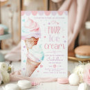 Recherche de crème glacée pastel invitations Rose
