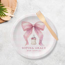 Recherche de baby shower rose assiettes Élégant
