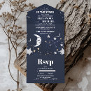 Zoek naar halve maan uitnodigingen Marineblauw