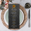 Recherche de tournesols mariage menus Invités