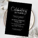 Recherche de 50 ans mariage anniversaire invitations Minimaliste