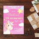 Recherche de licorne rose invitations D'anniversaire de la licorne