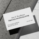 Recherche de enquête cartes visite Minimaliste
