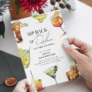 Recherche de verre de cocktail invitations Aquarelle