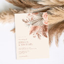 Recherche de pampas mariage invitations Élégant