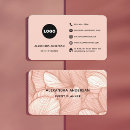 Recherche de motif botanique cartes visite Chic