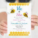 Recherche de bee gender reveal invitations Nid d'abeille