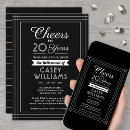 Recherche de partie de retraite invitations Noir et blanc