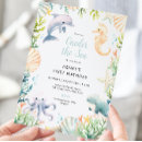 Recherche de hippocampes invitations Aquarelle