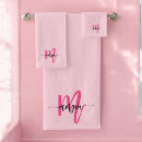 Recherche de hot pink bain serviettes Monogrammé