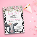 Recherche de vache rose invitations Aquarelle