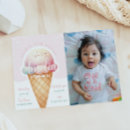 Recherche de glace rose invitations Girly rétro mignon