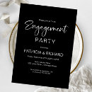 Recherche de noir et blanc fiançailles invitations Calligraphie