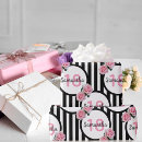 Recherche de rose blanc papier cadeau Rayures