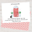 Zoek naar rode deur briefkaarten Bewegende mededeling