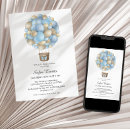 Recherche de blue hot air balloon invitations Baby