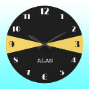 Recherche de jaune blanc horloges Moderne