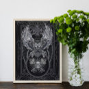 Recherche de hibou noir et blanc posters Chouette