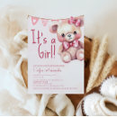 Zoek naar boho teddy bear baby shower invitations Roze