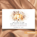 Recherche de halloween baby shower signes Citrouille aquarelle