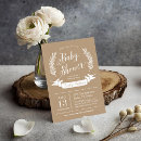 Recherche de rustic floral baby shower invitations Kraft