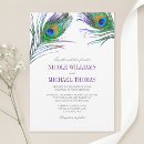Recherche de paon mariage invitations Moderne