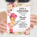 Recherche de cowgirl baby shower invitations Rustique