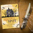 Recherche de maison hantée halloween invitations Aquarelle
