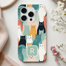 Recherche de motif de chats iphone coques Monogramme