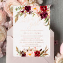 Recherche de burgundy baby shower invitations Aquarelle