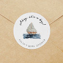 Recherche de voilier bleu autocollants Aquarelle