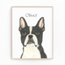 Recherche de terrier de boston posters Noir et blanc