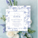 Recherche de blue flowers bridal shower invitations Bride