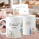 Recherche de mariage rustique tasses Bridesmaid